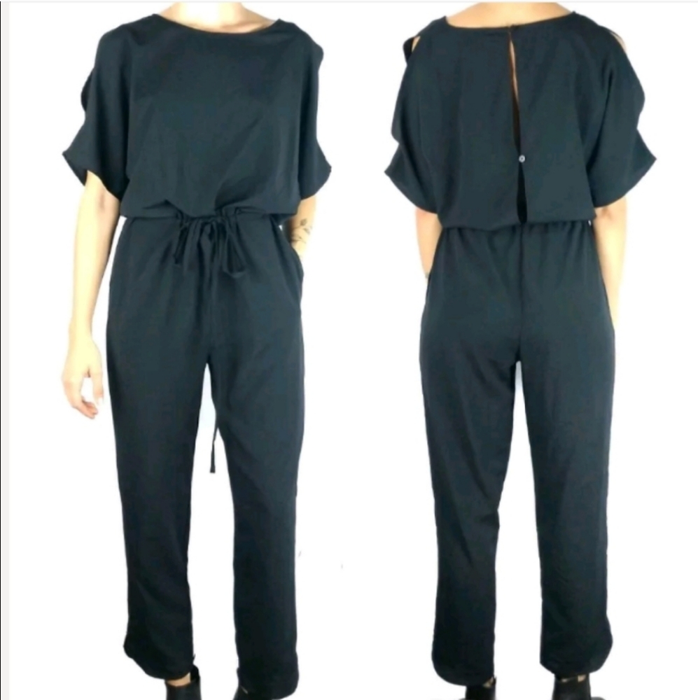 NWT Banana Republic black cold shoulder jumpsuit